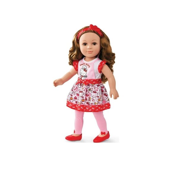 My Life As Hello Kitty Fashion Doll Brown Wavy Hair Pink Outfit Toy New In Box - Picture 1 of 6
